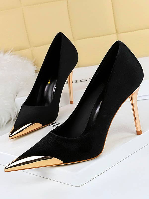 VividLux - Wholesale High Heels - Women's - Pointed-Toe Shallow Cut Split-Joint Pumps1