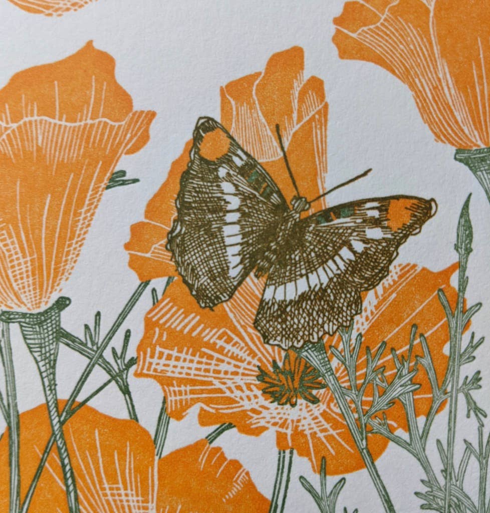 Painted Tongue Press - Wholesale Birthday Card - California Poppy Birthday, Wedding, and Blank Note Card3