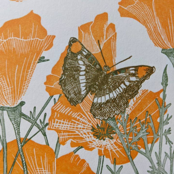 Painted Tongue Press - Wholesale Birthday Card - California Poppy Birthday, Wedding, and Blank Note Card3