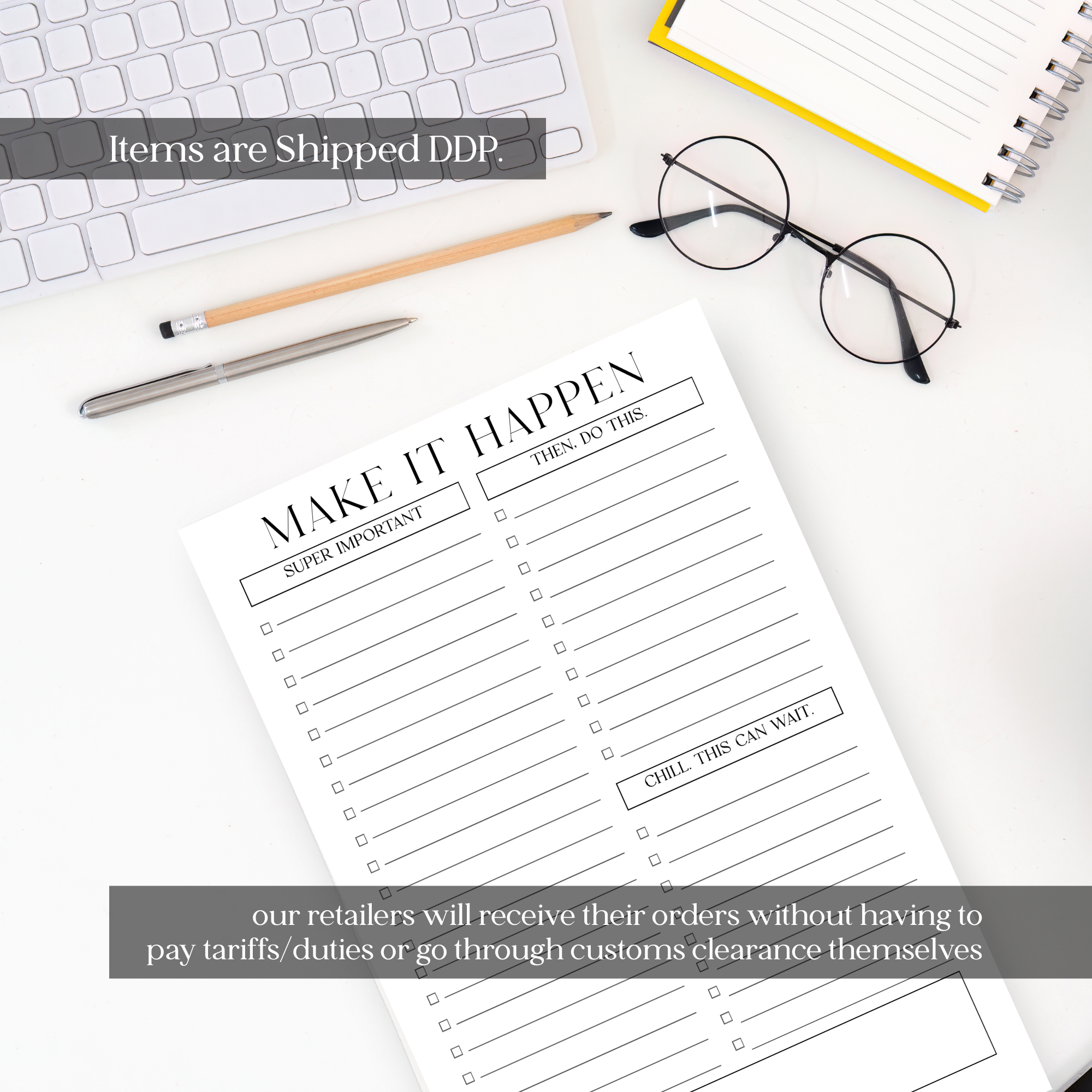 Eleventh and Taylor - Vente Blocs-notes - Liste de tâches : Bloc-notes de 50 pages à déchirer3