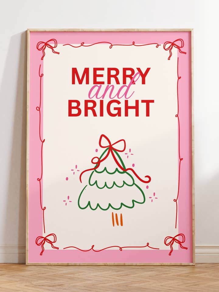 Christmas Print | Festive Wall Art | Christmas Poster for wholesale by By Honey Studios