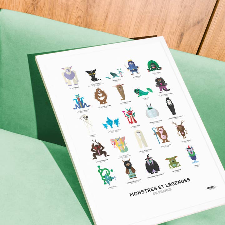 La Majorette à Moustache - Wholesale Poster - Monsters and Legends of France Poster - 50x70 cm2