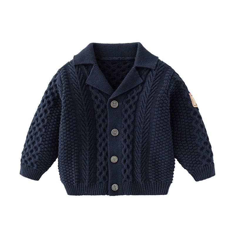 MyKids-USA® - Wholesale Cardigan - Baby - Baby Solid Color Crochet Knitted Design Single Breasted Desi1