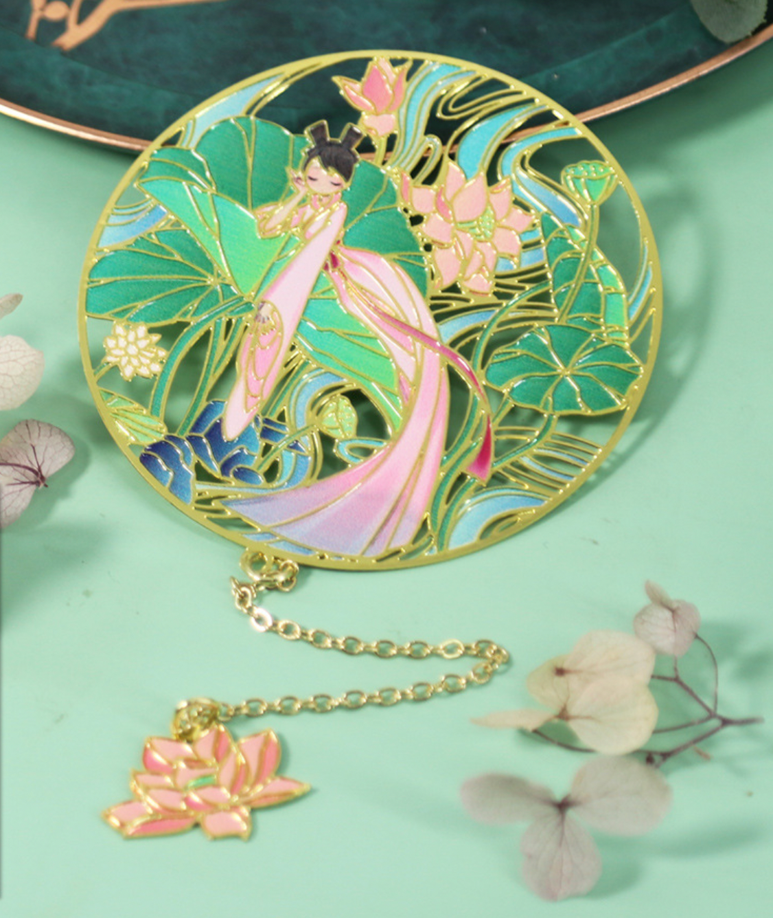 Bright MacMing - Wholesale Bookmark - Lotus Fairy Metal Bookmark3