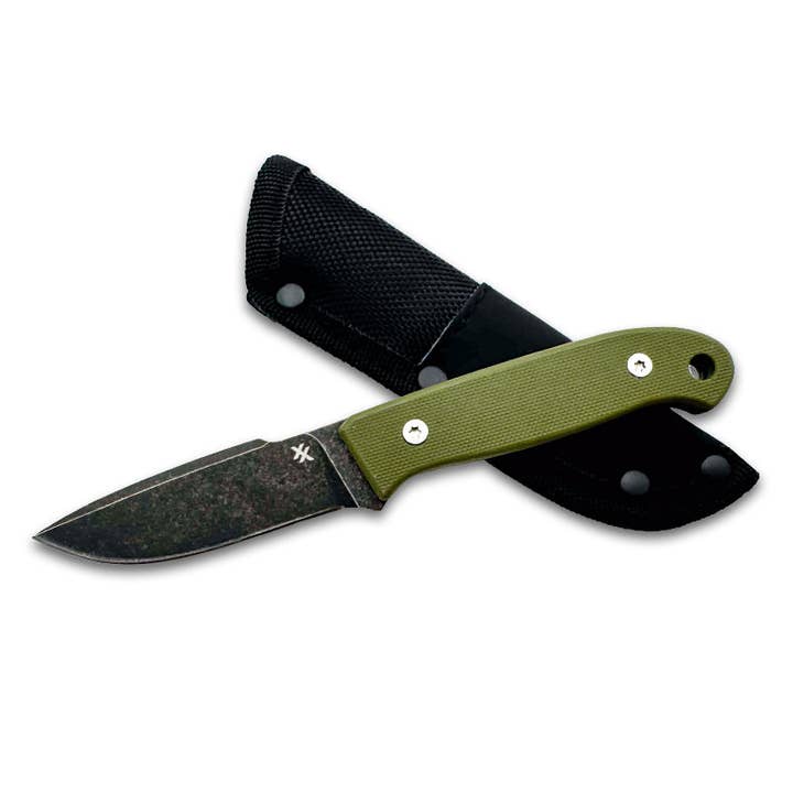 BattlBox - Wholesale Pocket Knife/Holder - D2 Steel Full Tang Fixed Blade Belt Knife EDC Bush Baby