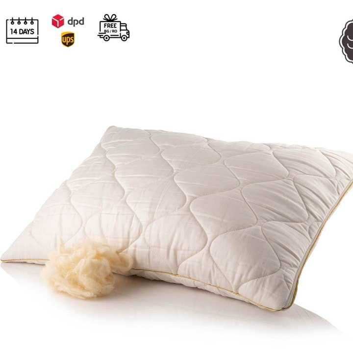 Organic Wool Pillow - hypoallergenic for wholesale by Ekotex 1 ltd.
