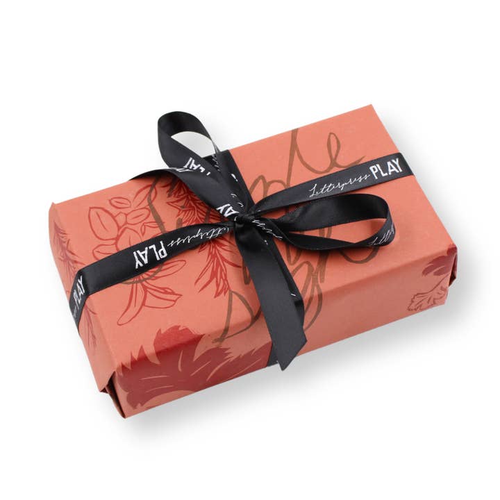 Letterpress PLAY - Wholesale Flat Wrap - Red Block-Printed Wrapping Paper4