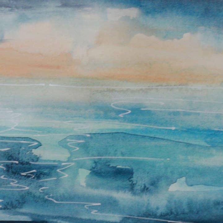 Kate Shore Fine Art - Wholesale Art Print - Print | Beach Walk Sketch 4, Long Print10