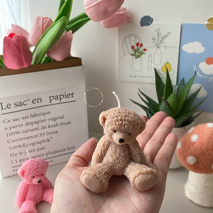 je t'aime candle – wholesale Novelty candle – Fluffy Teddy Bear Candle | Baby Shower Gifts | Custom Candle8