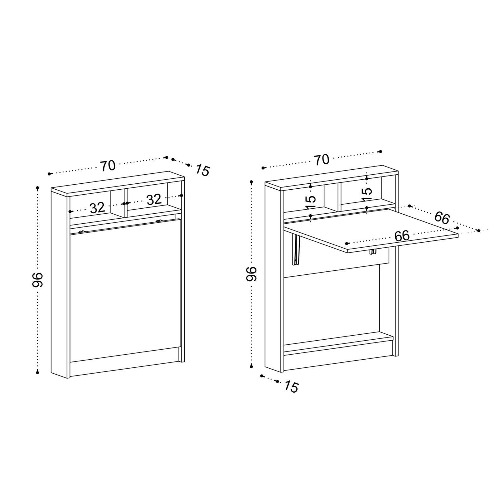 Multi Colored Decormet Bracked Multi-Functional Table – Walnut for wholesale on Faire2