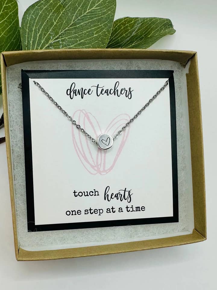 Dancer Teacher Thank You Gift Necklace for wholesale by Little Happies Co