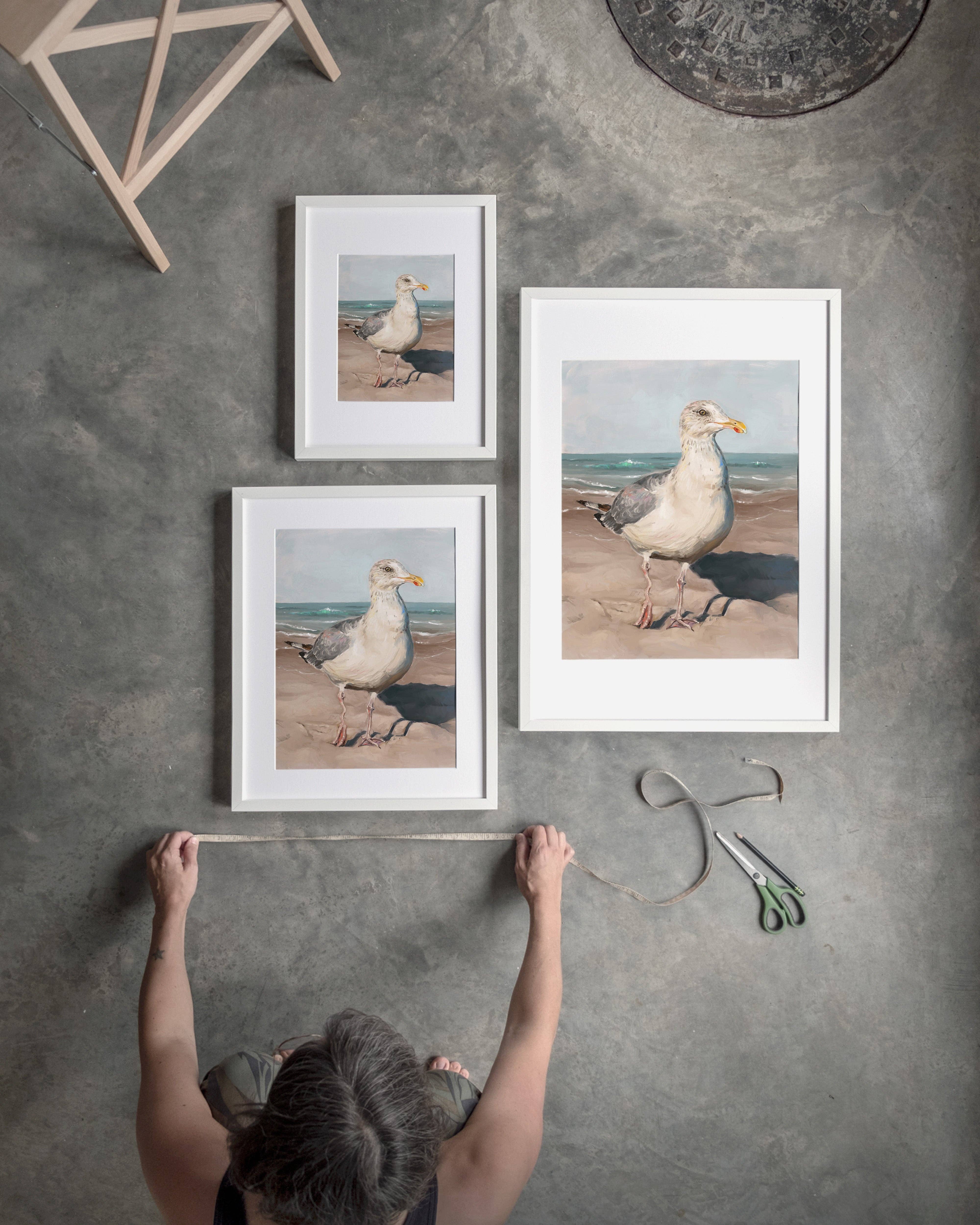 The Ugly Cat Studio - Wholesale Art Print - Seagull with Wobbly Leg Fine Art Print29