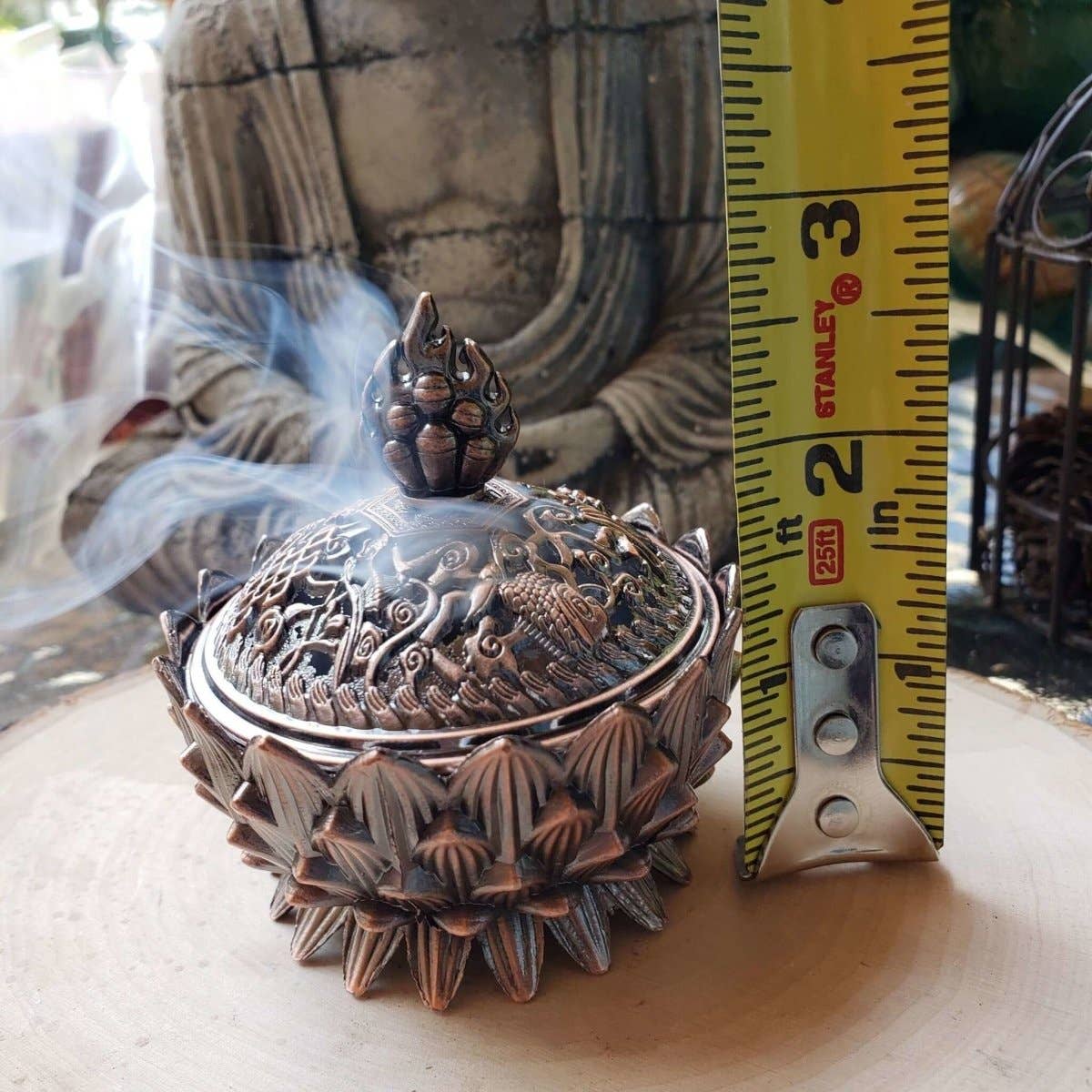 My Magic Place Shop - Wholesale Incense Holder - Small Lotus Incense Holder, Brass Metal Incense Burner8