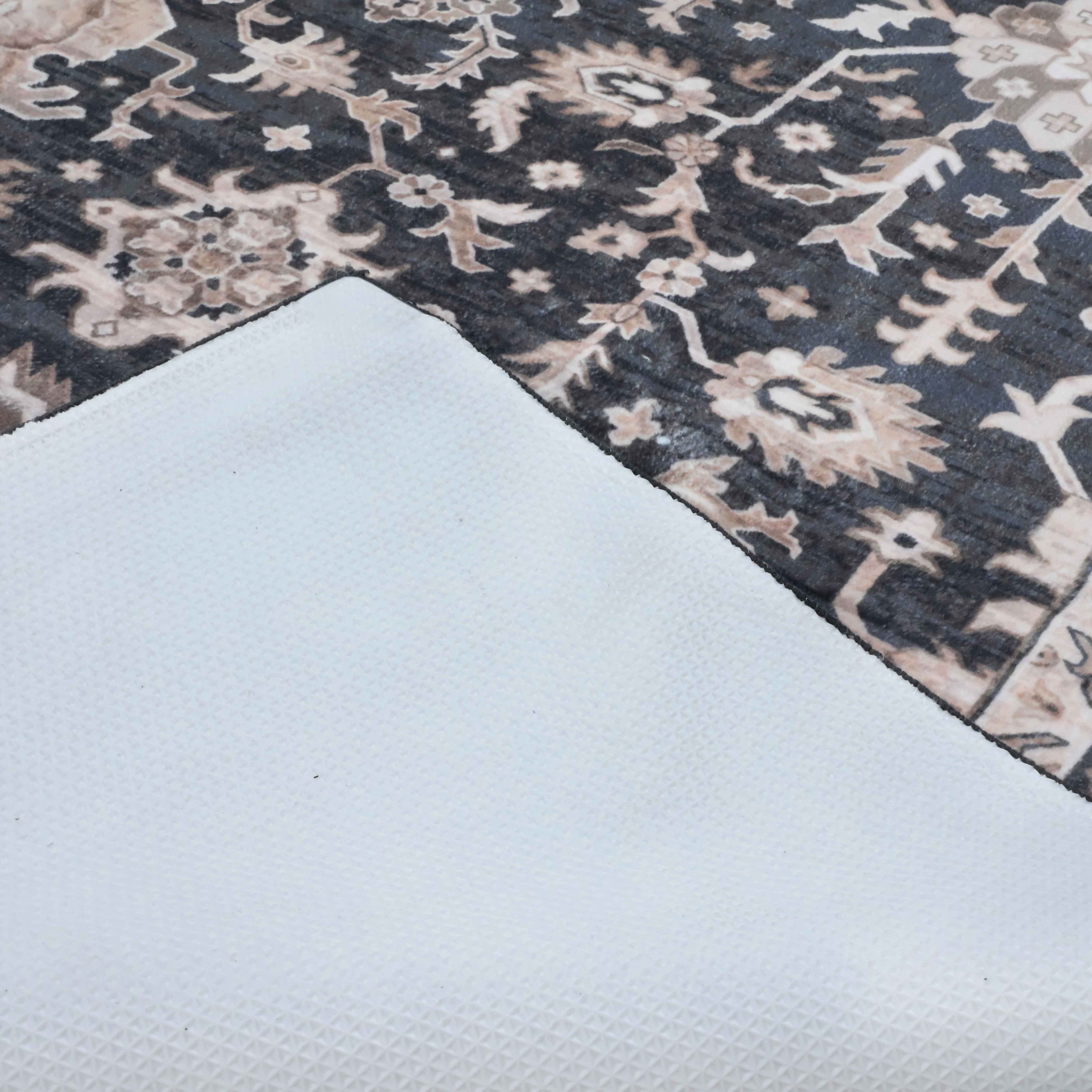 Bed Bath Fashions - Wholesale Area Rug - Bibb Home Washable Flannel Printed Accent Rug with Latex Bac20