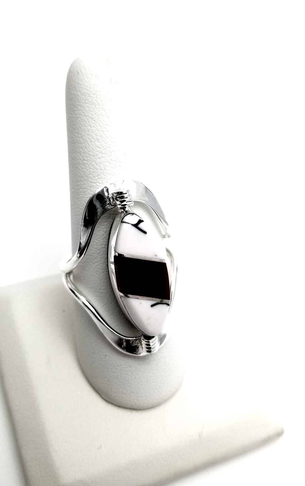 Costello International - Wholesale Cocktail/Statement Ring - Flip Large Semi-Precious Stone Inlaid Rings8