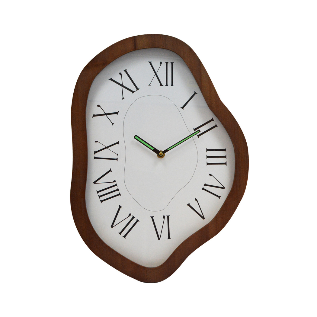 Concepts In Time - Wholesale Wall Clock - Concepts Natural Curve Clock – 12x17 Wood Wall Timepiece0