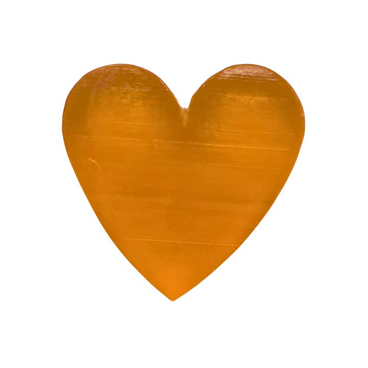 Mandarin Glycerine Heart Soap 60g for wholesale by Droyts Fine Soap