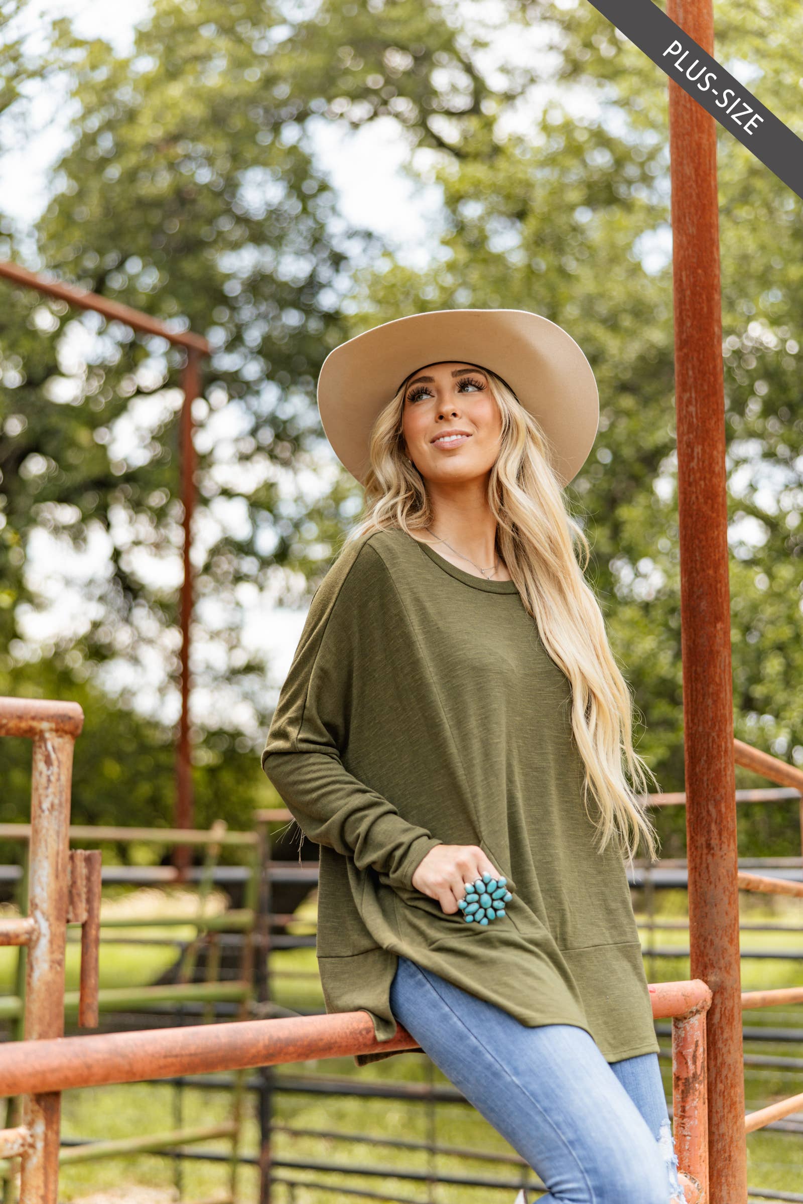 Dear Scarlett – wholesale Tunic – Women’s – PLUS SIZE Casual Cotton Long Sleeve Top5