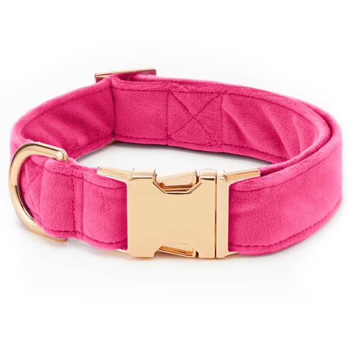 The Foggy Dog - Wholesale Pet Collar - Dog - Hot Pink Velvet Dog Collar