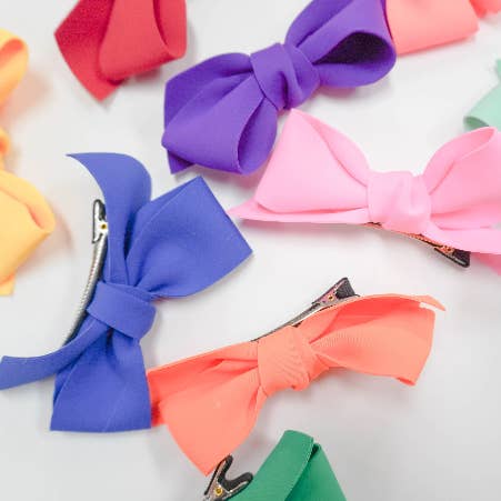 Haarspange mit Schleife für Mädchen | Pastellfarbenes Band Haarspange für Mädchen für den Großhandel von littletwinkleco