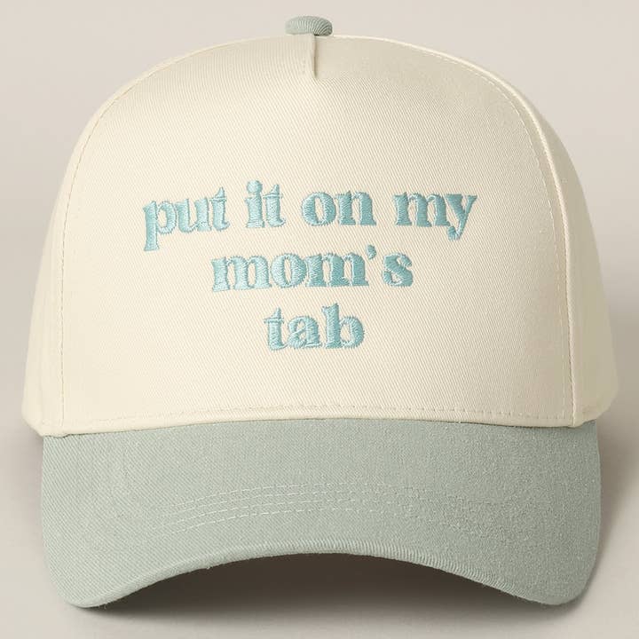 Fashion City - Wholesale Trucker Hat - Unisex - Put It On My Mom's Tab Embroidery Two-Tone Hat
