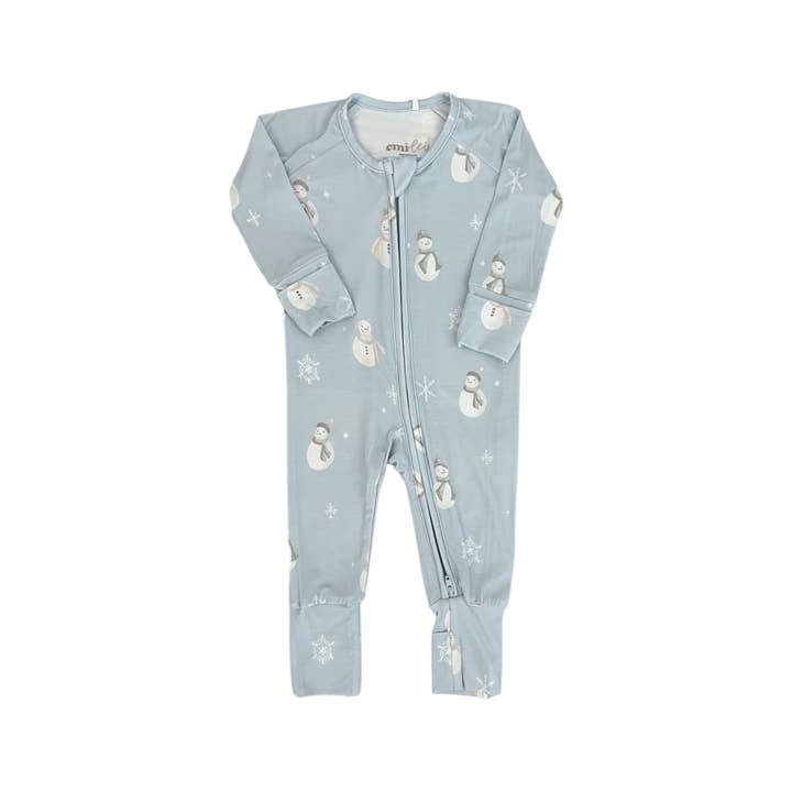 Bamboo Convertible Footie Romper | Snowman for wholesale by Emi Lei