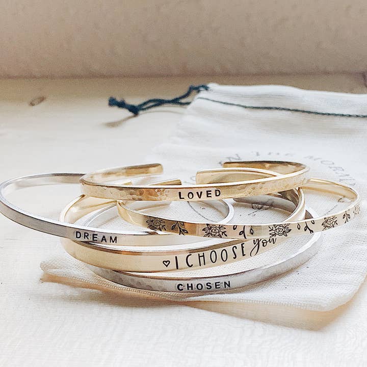 JOY IN THE MORNING - Wholesale Cuff Bracelet - Peak Metal Cuff 3/8”