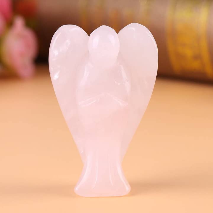 El'Cobre-Ecozonelifestyle – wholesale Andlig sten/kristall – Skyddsängel i rosenkvarts, 3,5 cm