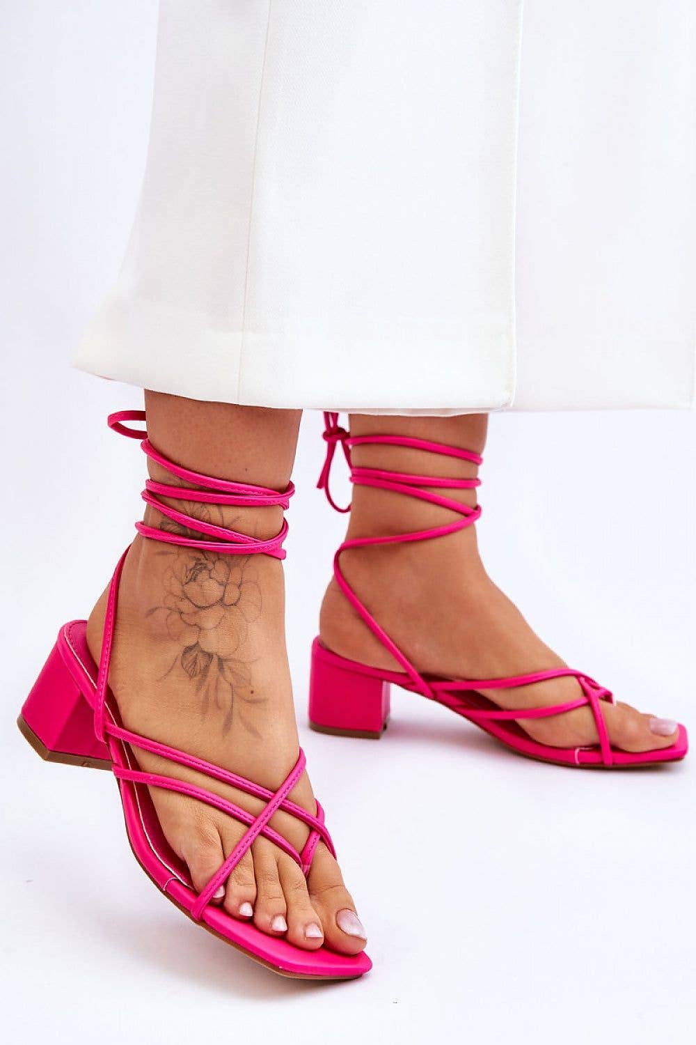 pink Strappy sandals Model 180119 Step in style for wholesale on Faire0