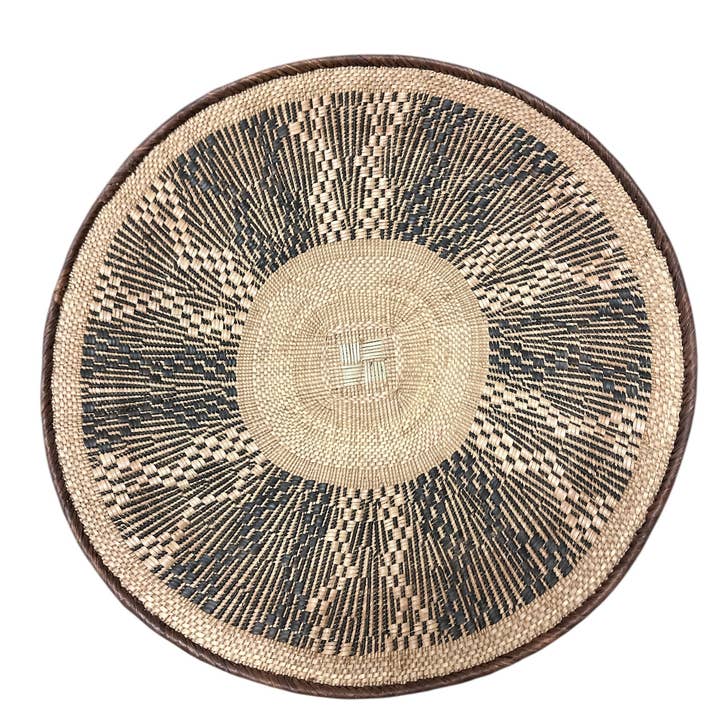The African Home Goods - Wholesale Wall Accent - 20.5-23" Across African Binga or Tonga Zimbabwe Basket Basket # 112
