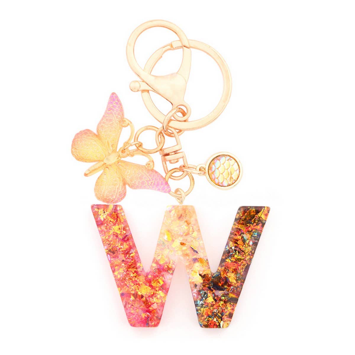 ACCITY - Wholesale Keychain - Women's - Creative Crystal Letter Keychain with Resin Sequins_CWAB502122
