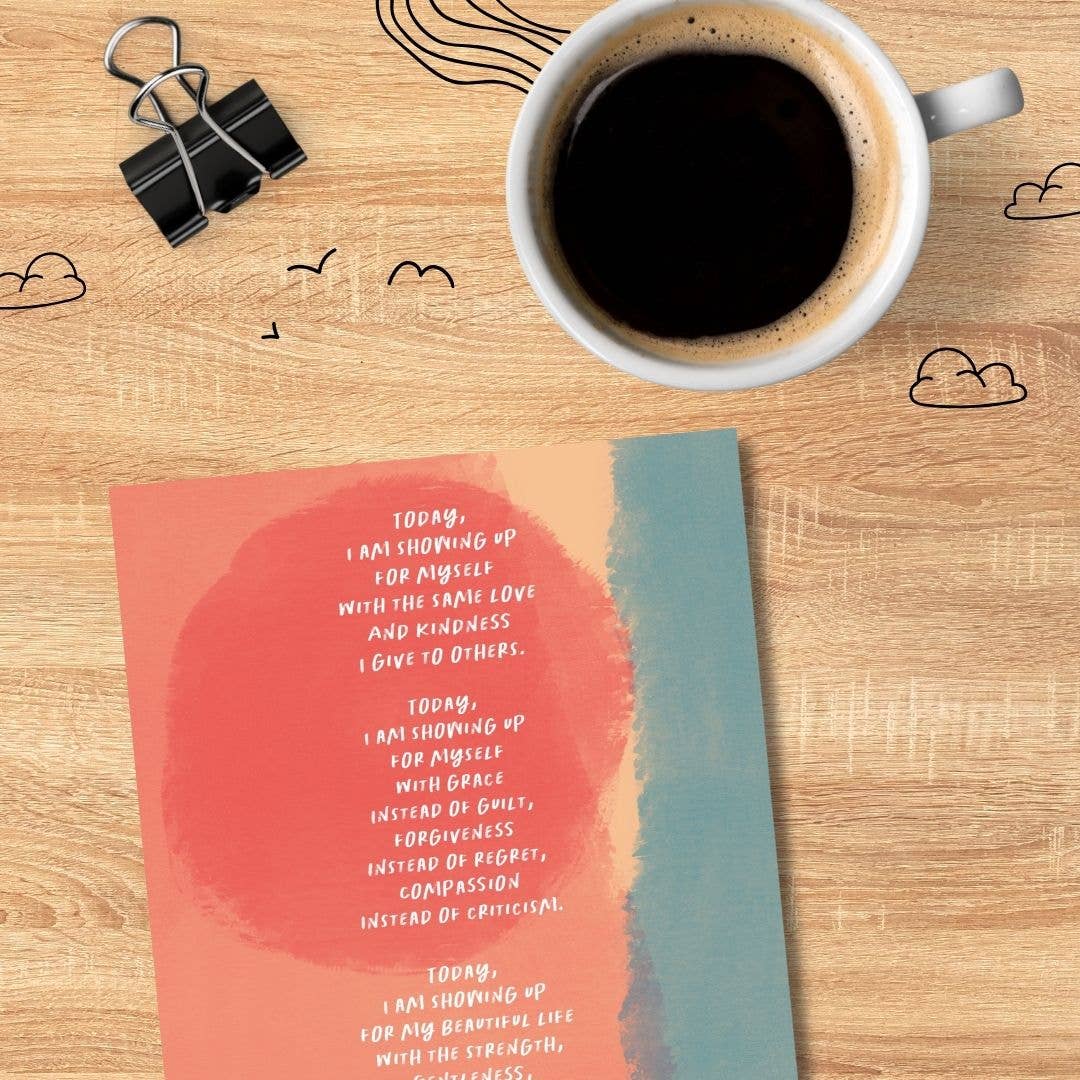 Card & Story - Vente Poster - Affiche d'affirmation de l'amour de soi de Today3