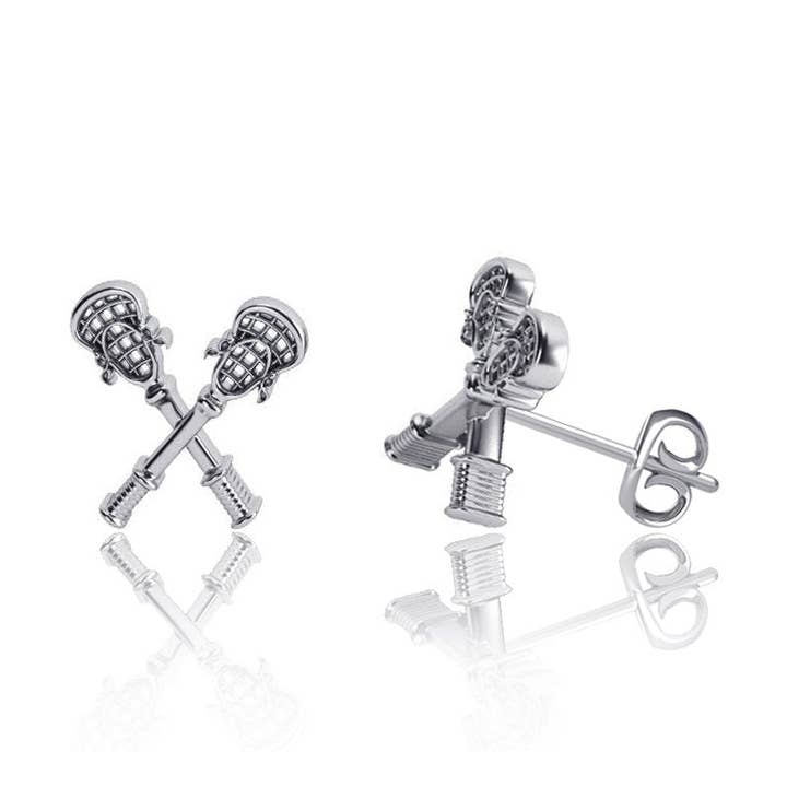 Lacrosse Sticks Post Earrings for wholesale by Dayna Designs