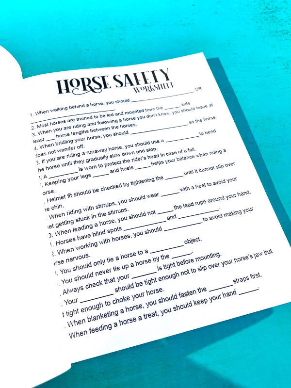 Circus Unicorn Shop - Wholesale Education Book - The Riding Student's Horse Workbook2