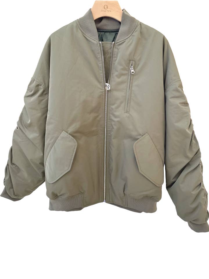 Orice - Wholesale Bomber Jacket - Women's - Long reversible satin bomber jacket - Orice6