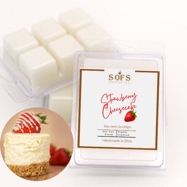S of S Candles llc - Wholesale Wax melt - Strawberry Cheesecake | Bakery Scent | Wax Melts | 3oz
