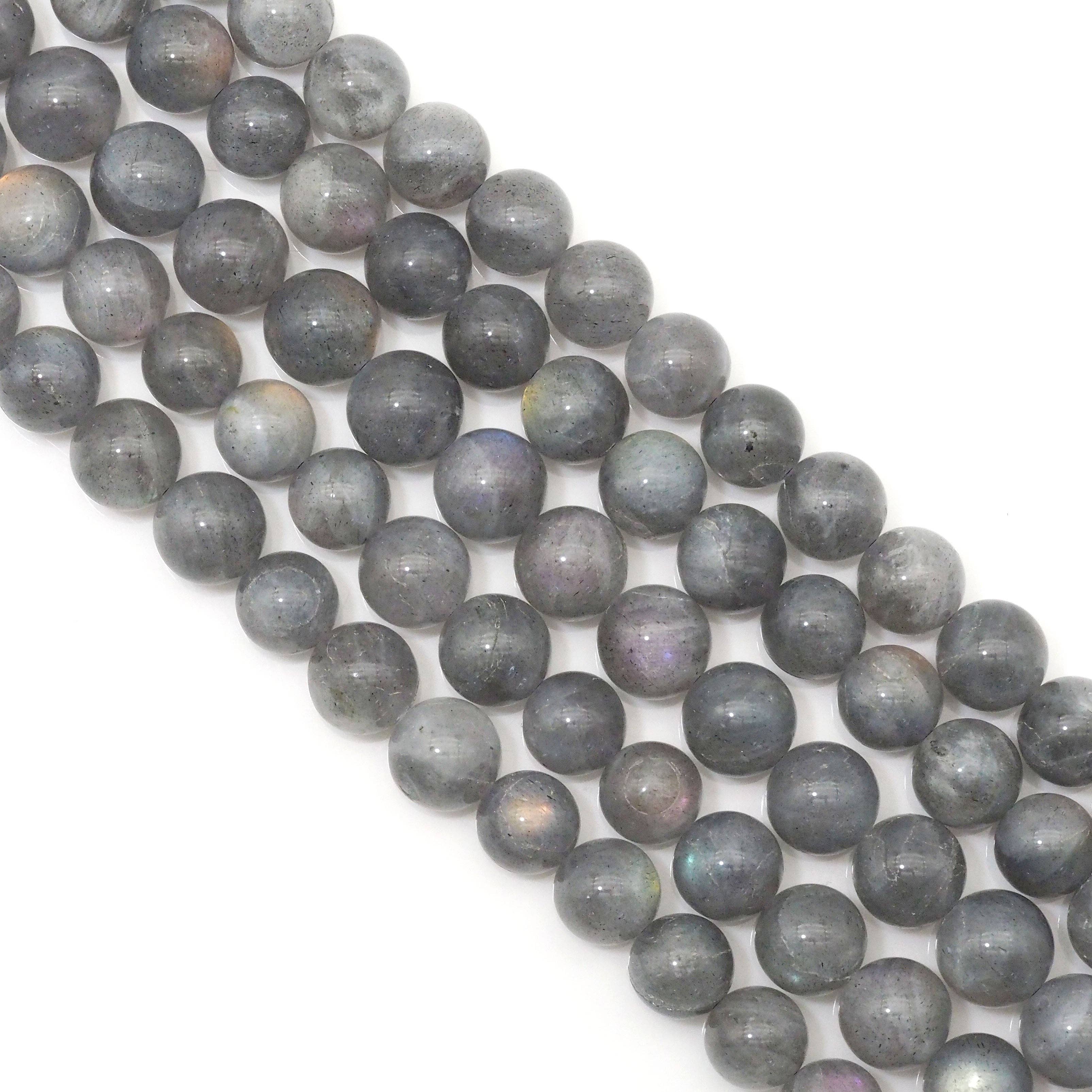 BestBeads&Beyond - Vente Perle - Labradorite violette véritable, perles lisses rondes de 6 mm/8 mm/10 mm, SKU #U16223