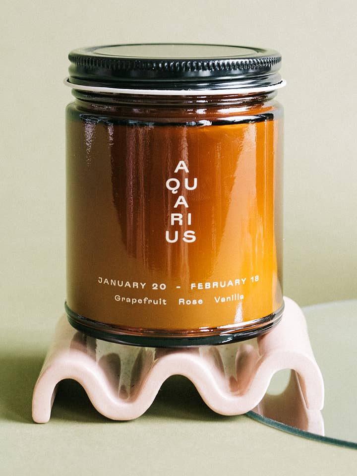 Aquarius Zodiac Candle for wholesale by Vessel Candle Co