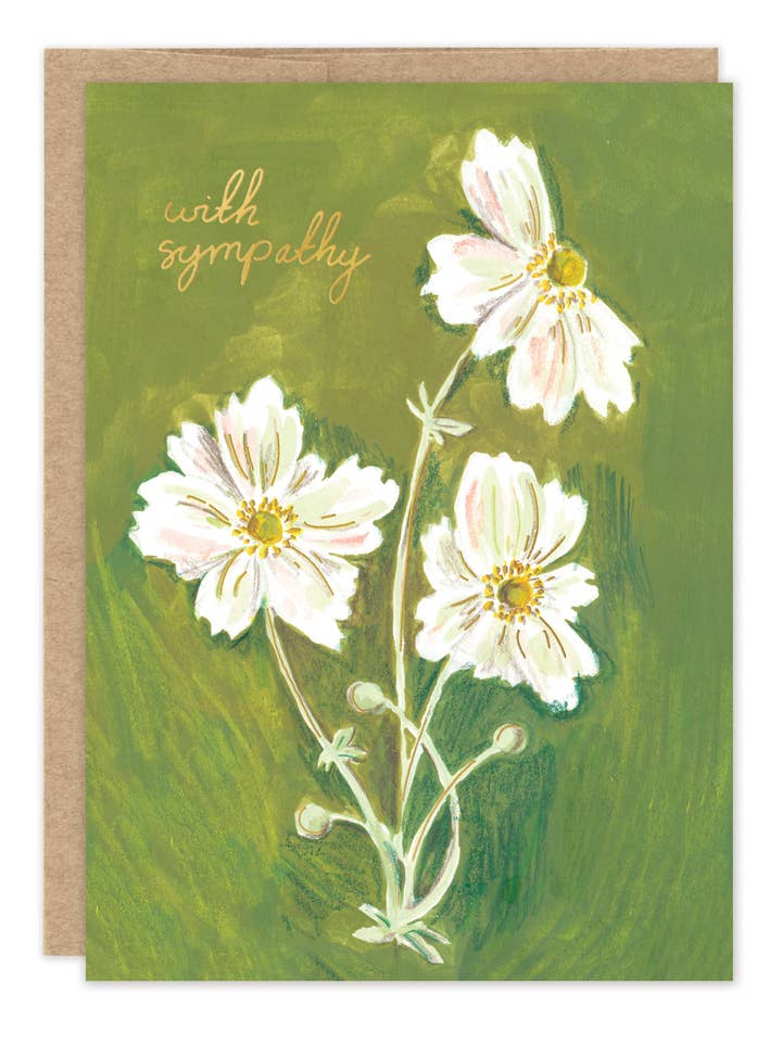 Emerald Bouquet Sympathy Card for wholesale by Biely & Shoaf
