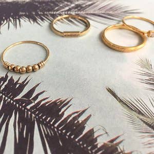 Charmin's Ringen - Wholesale Band/gestapelde ring - R517 Palm Gold Steel Charmin'S3