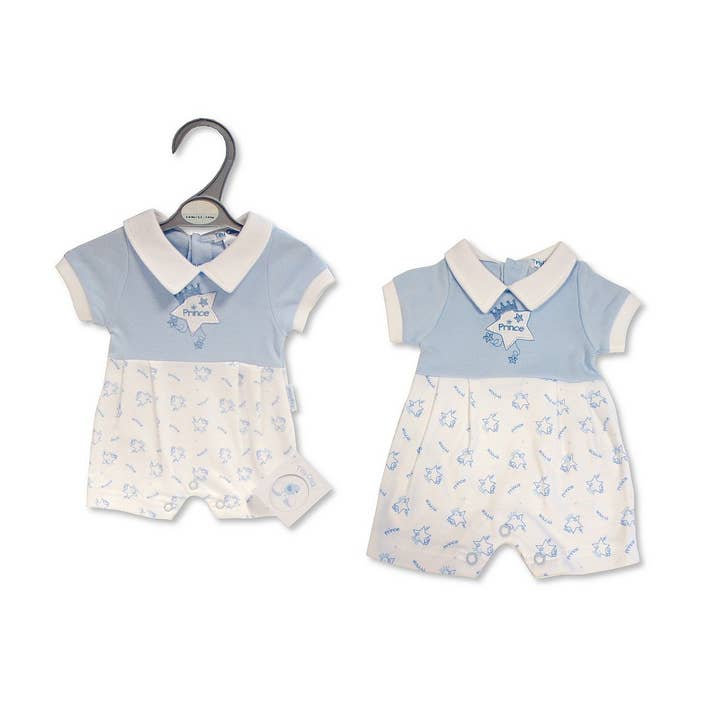 Premature Baby Boys Romper - Prince for engroshandel hos Sheldon International