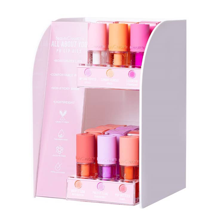 PINEAPPLE Beauty - Wholesale Lip Gloss - Beauty Creations LOPHD All About You PH Lip Oil Display - 36