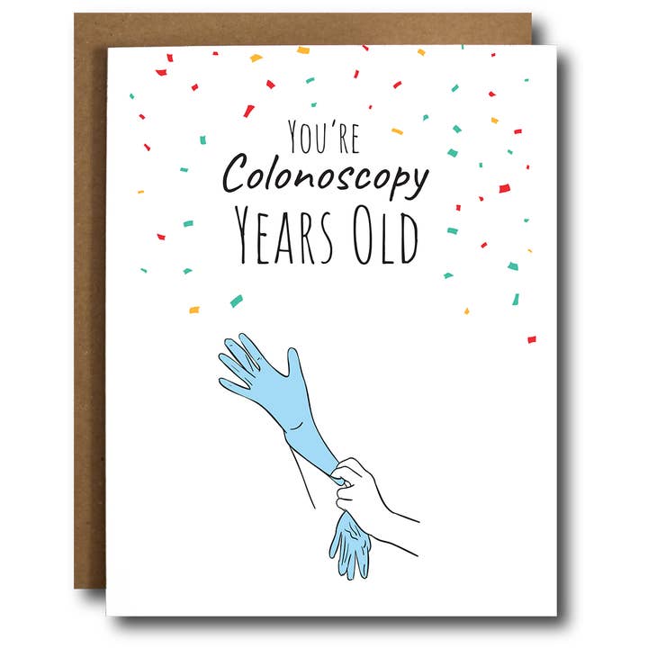The Card Bureau - Wholesale Birthday Card - Colonoscopy Years Old Funny 50th Birthday Card