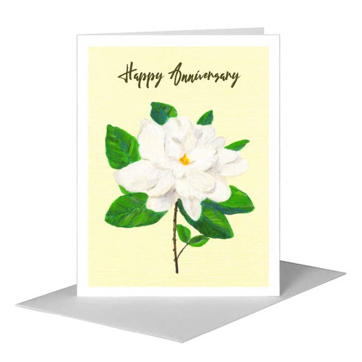 Gardenia, Greeting Card (#8339H) for wholesale by Printed Canvas