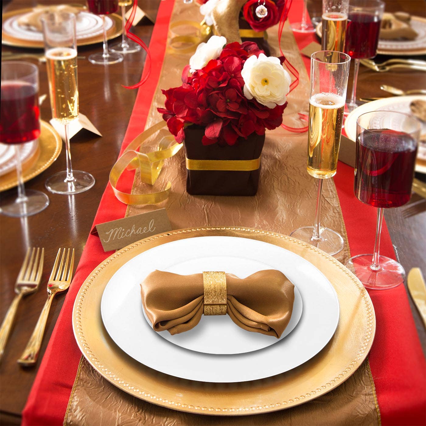 Smarty had a Party - Wholesale Disposable Plate - 10.25" White Organic Round Plastic Dinner Plates - 10 pcs6