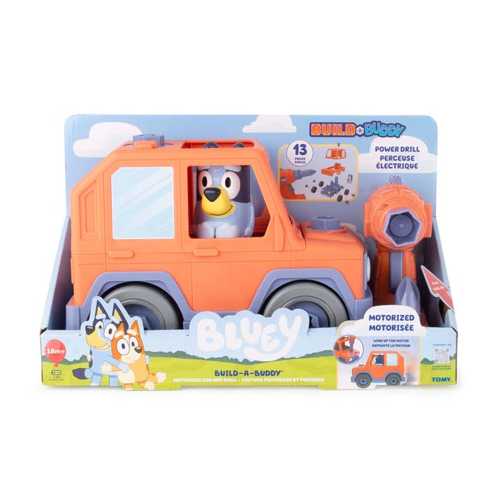 Build-A-Buddy Bluey Motorized Car with Drill for wholesale by TOMY