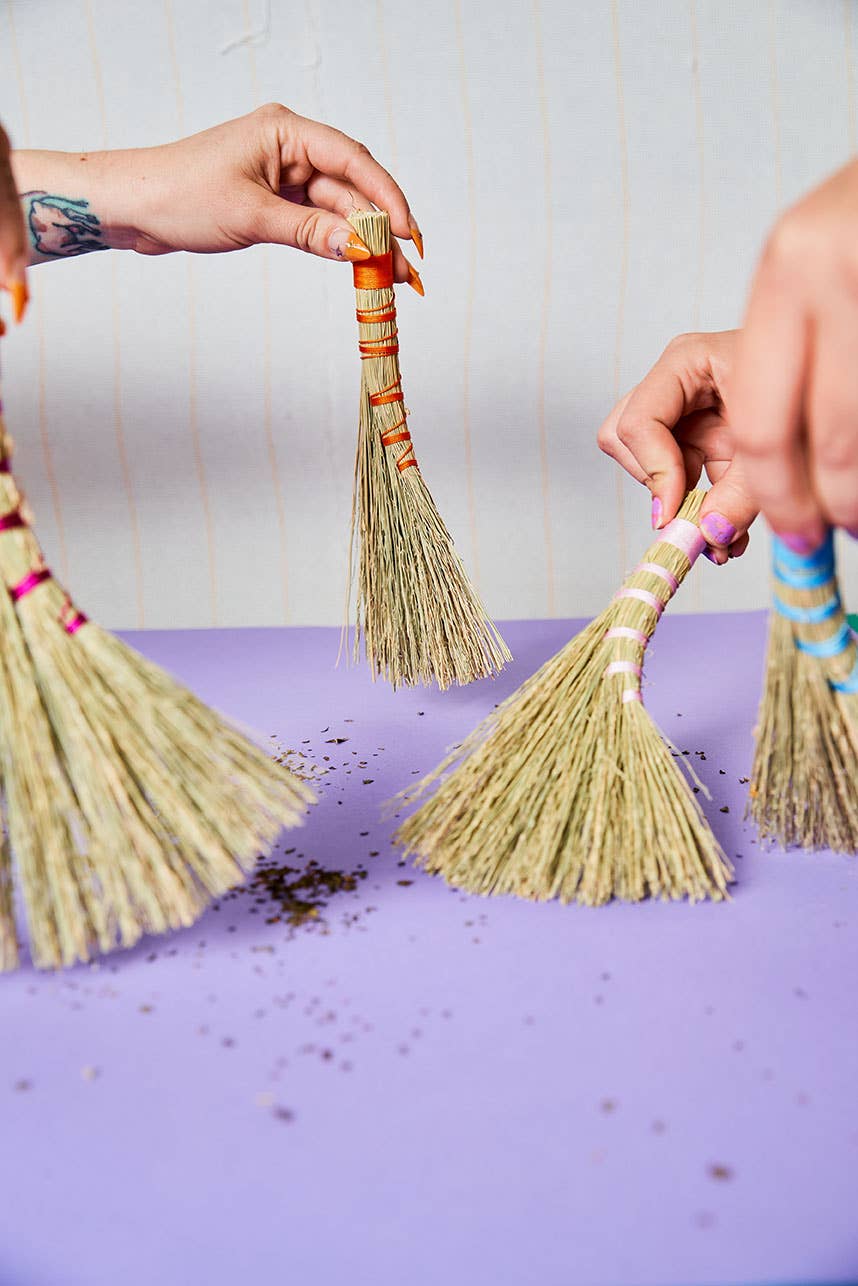 Venus Moon – wholesale Broom – Handcrafted Mini Whisk Broom – Crumb Sweeper, Altar Broom7