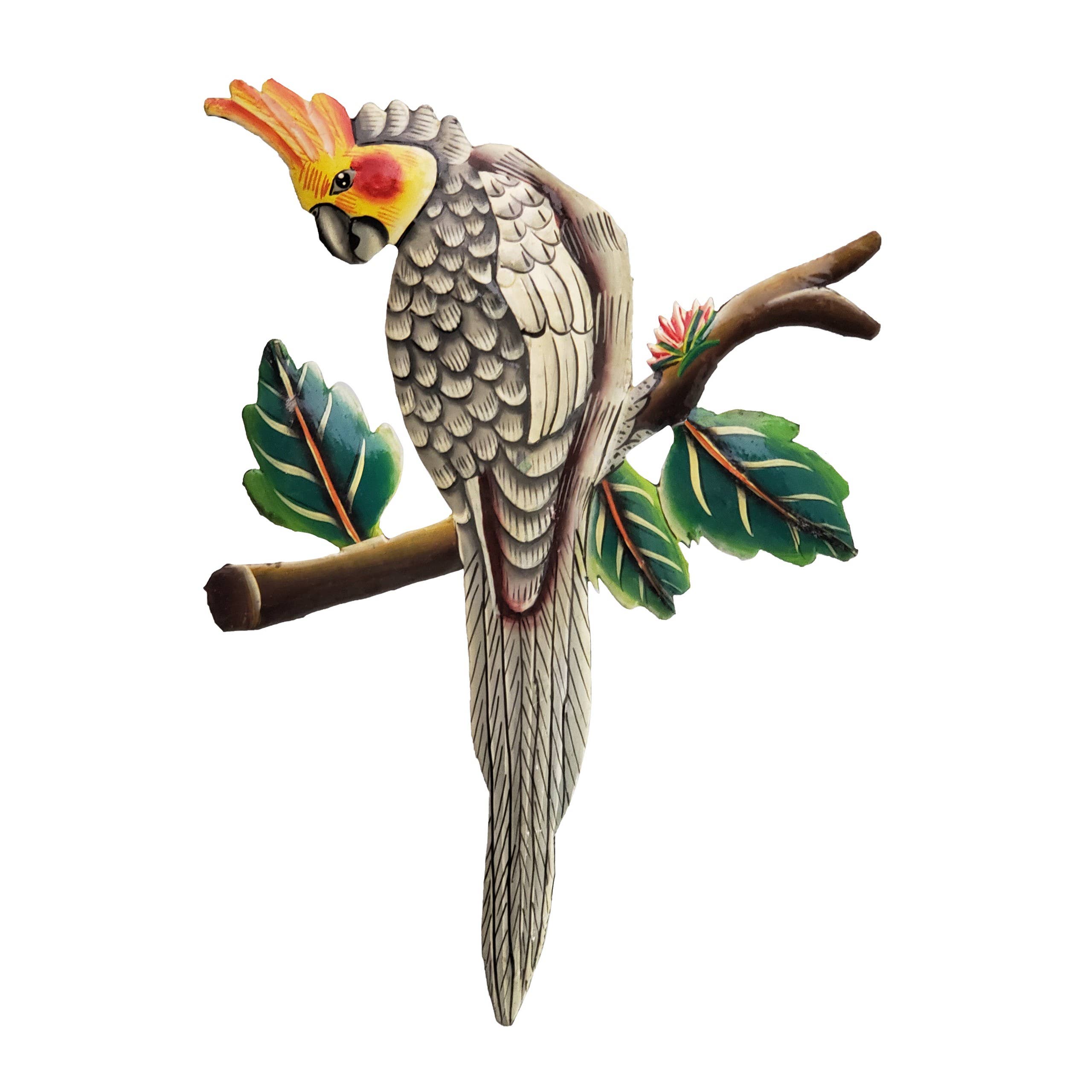 Le Primitif Galleries - Wholesale Wall Accent - Painted Cockatiel0