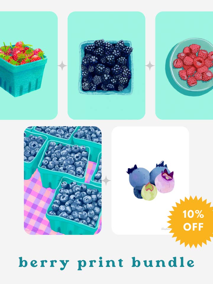 Berry Print Bundle - Coordinated Print Set for wholesale by Daphne Rae Creative
