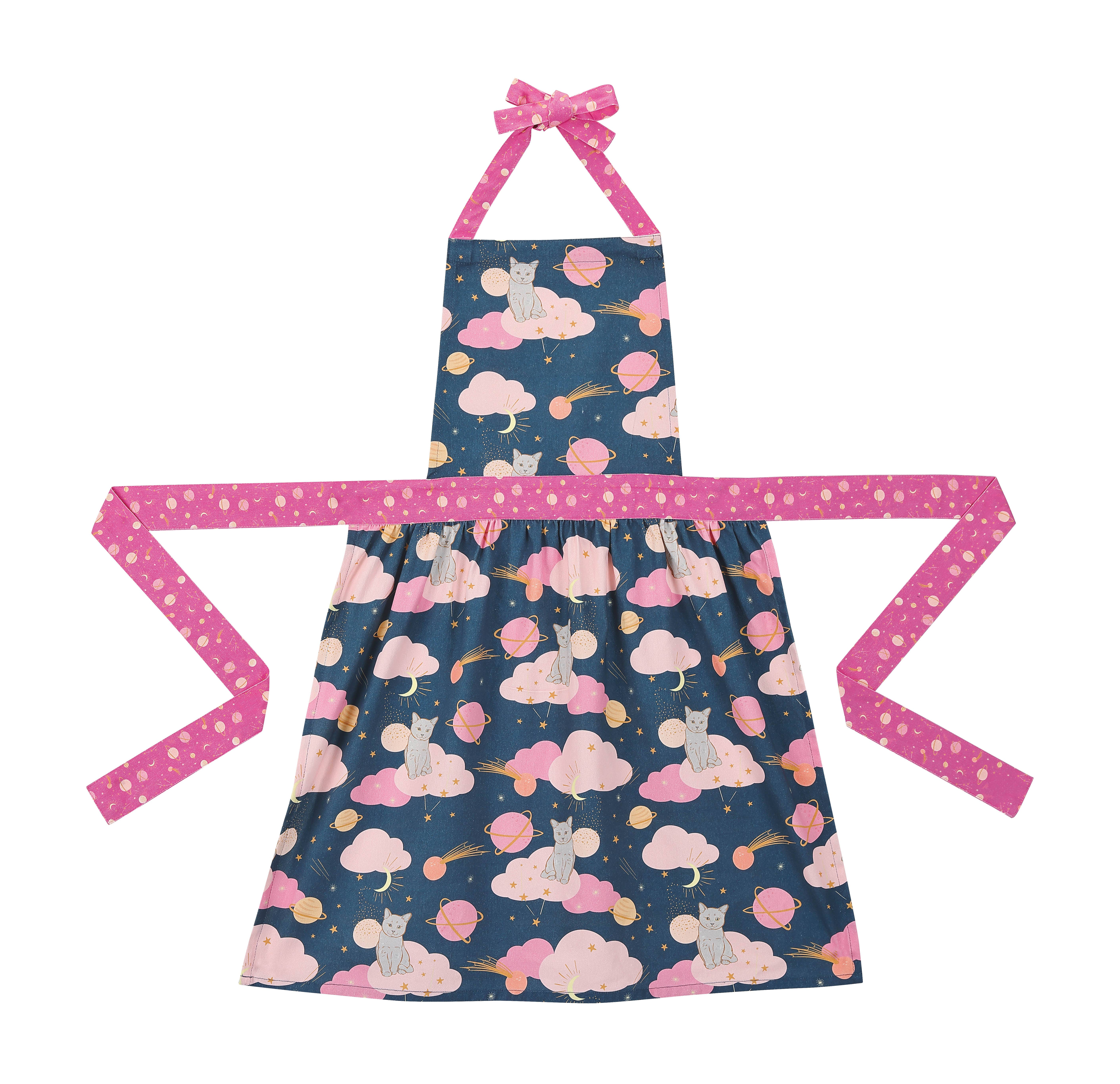 Peking Handicraft - Wholesale Schort - Kosmische Kat Digitale Print Schort - Teresa Chan